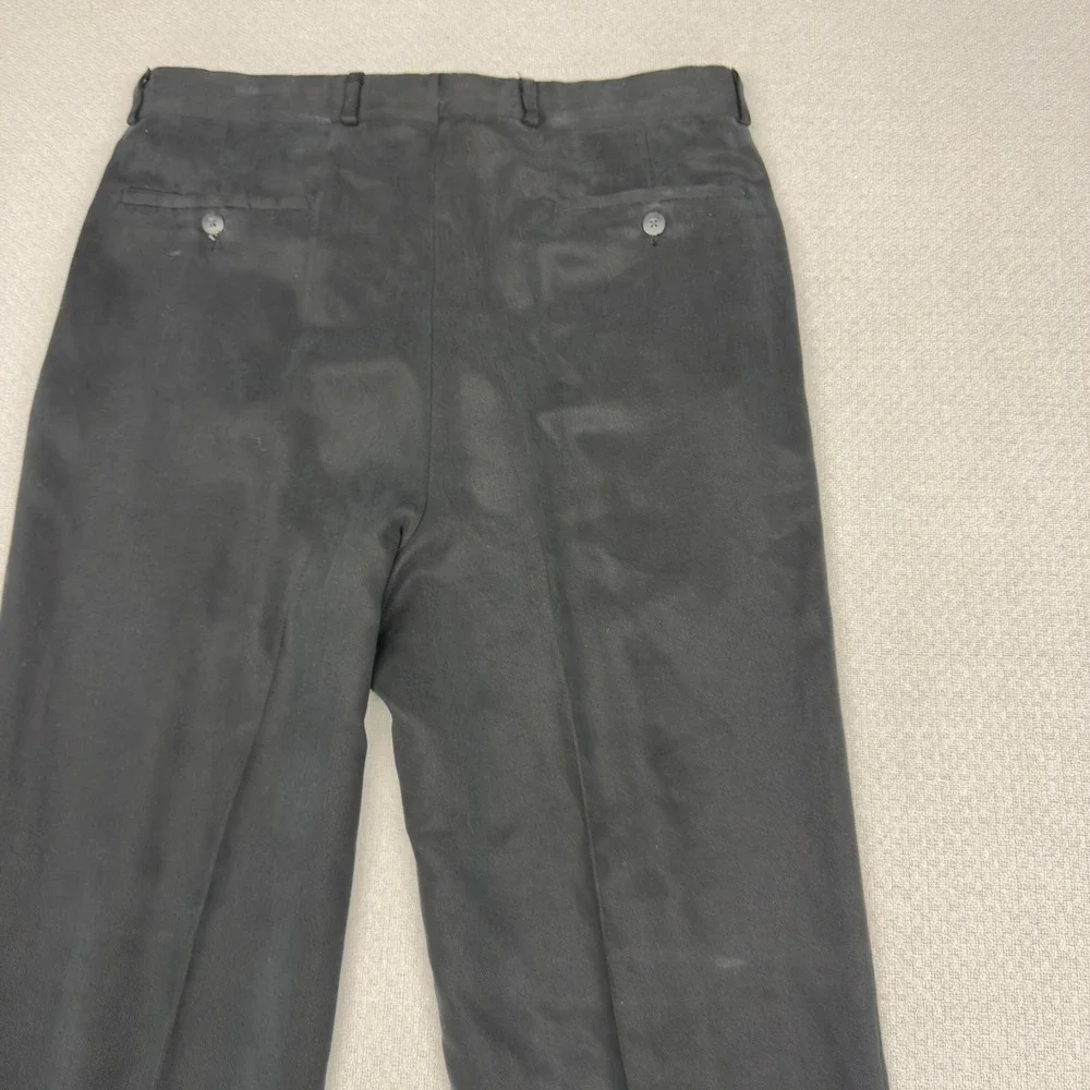 Ralph Ralph Lauren Pants Mens 34x32 Black Pleated Cuffed Trousers Formal